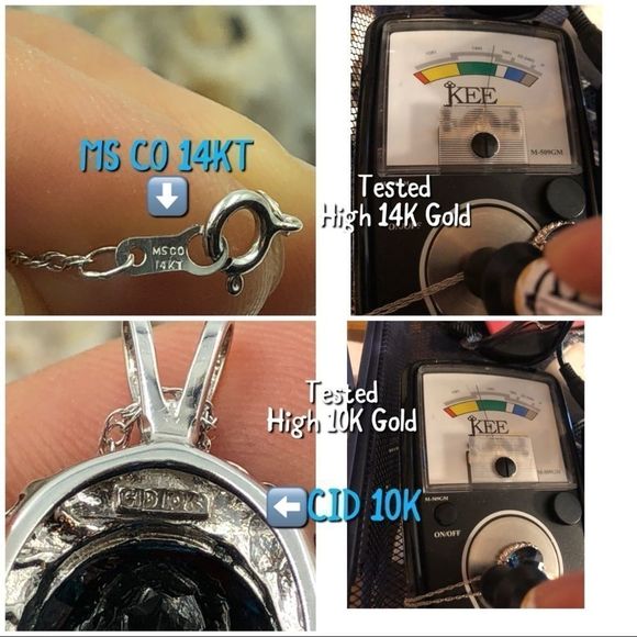 Clyde Duneier London Blue Topaz 14K & 10K Necklace - Picture 8 of 13